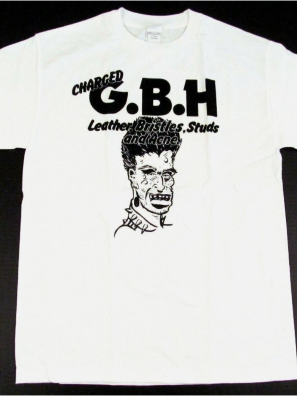 rare CHARGED GBH T-shirt G.B.H. Studs Punk Rock Adult Men's Tee White  new xxl